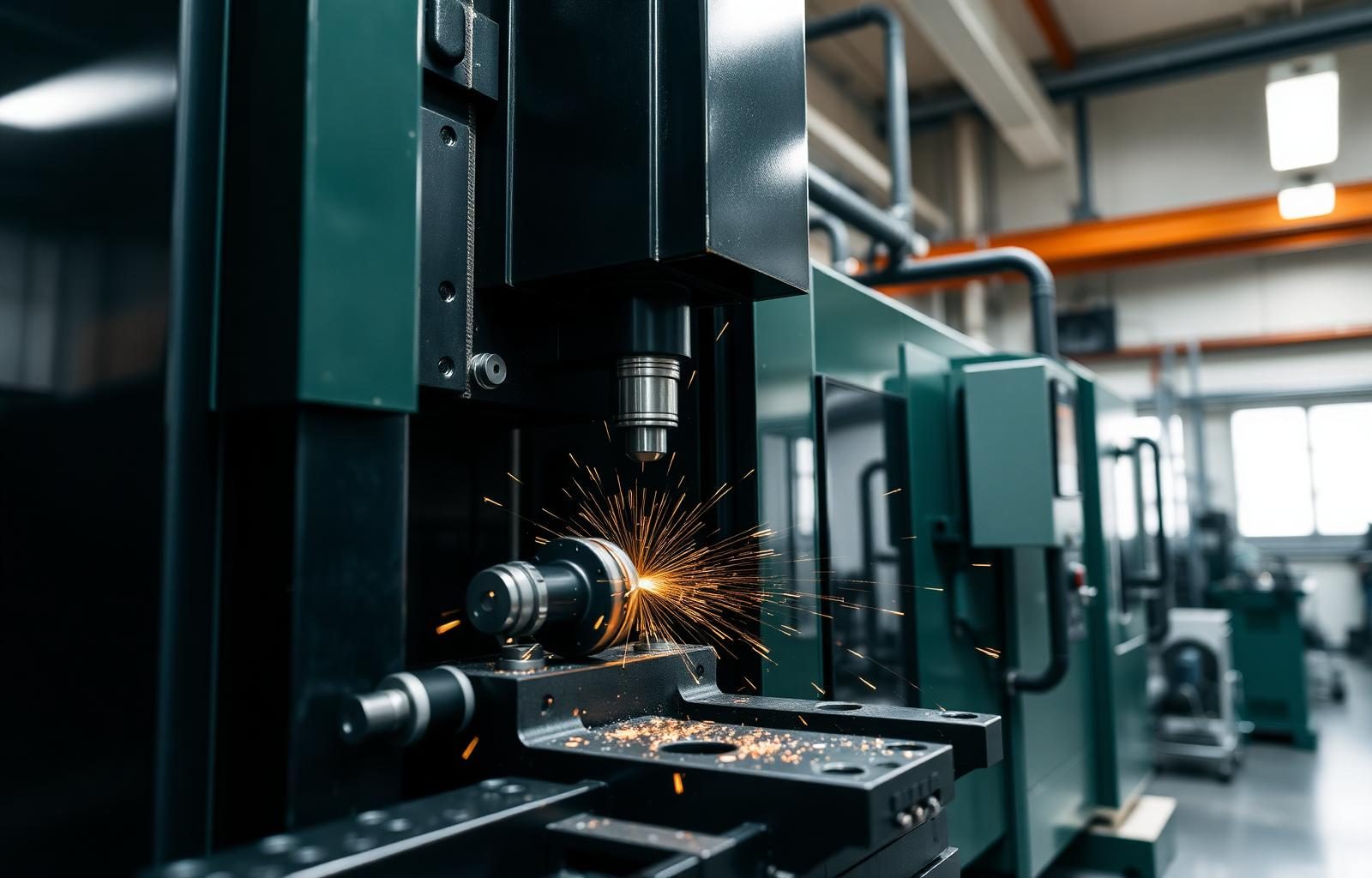 Modern CNC machining center in a California manufacturing facility